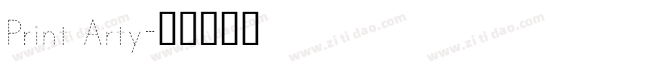 Print Arty字体转换
